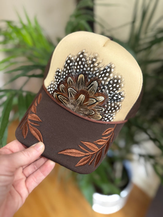Woodland Laurel Feather Trucker