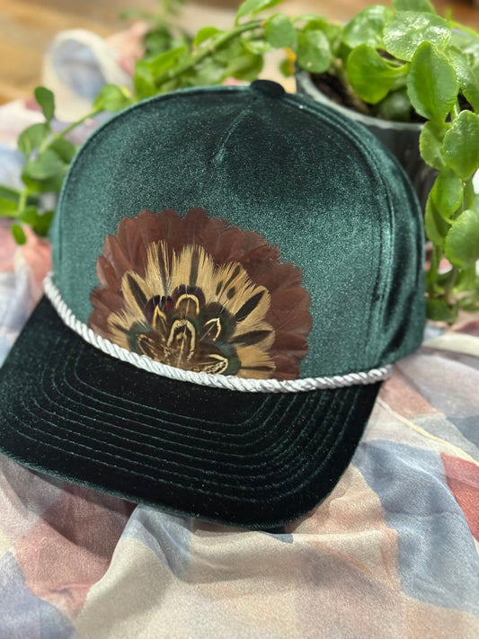 Greenwood Velvet Feather Trucker