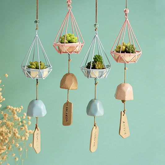 Wrought Iron Wind Chimes -Add your succulent