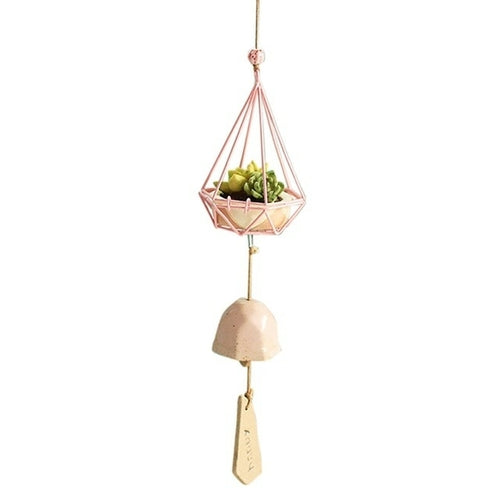 Wrought Iron Wind Chimes -Add your succulent