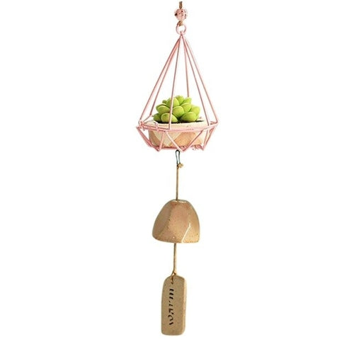 Wrought Iron Wind Chimes -Add your succulent