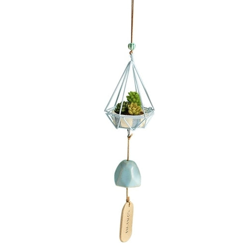 Wrought Iron Wind Chimes -Add your succulent