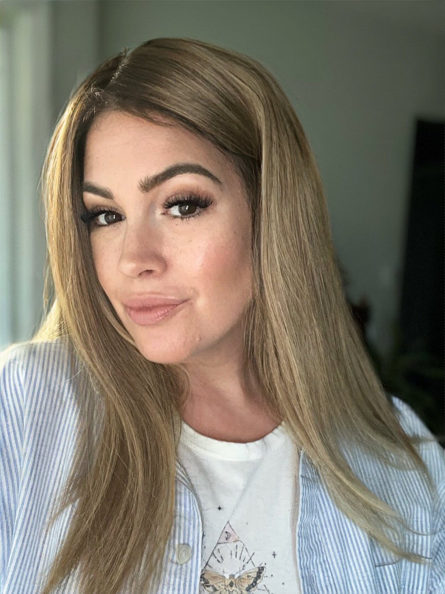 Honey Blonde Natural Root Topper 18-19 Inches
