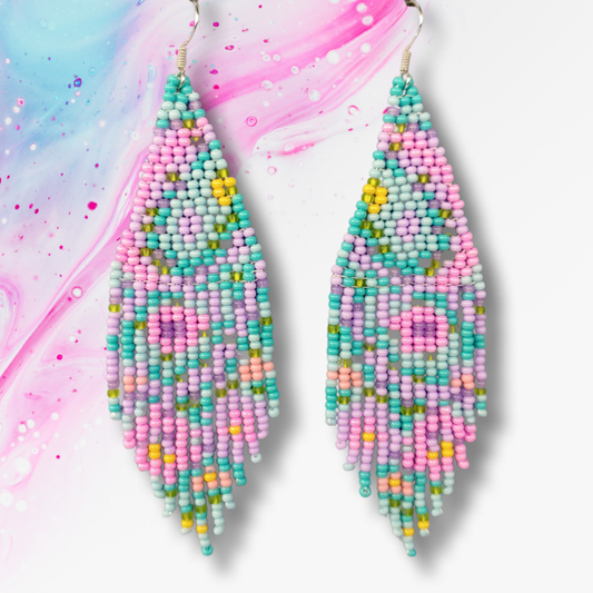 Pastel Movement Seed Bead Earrings