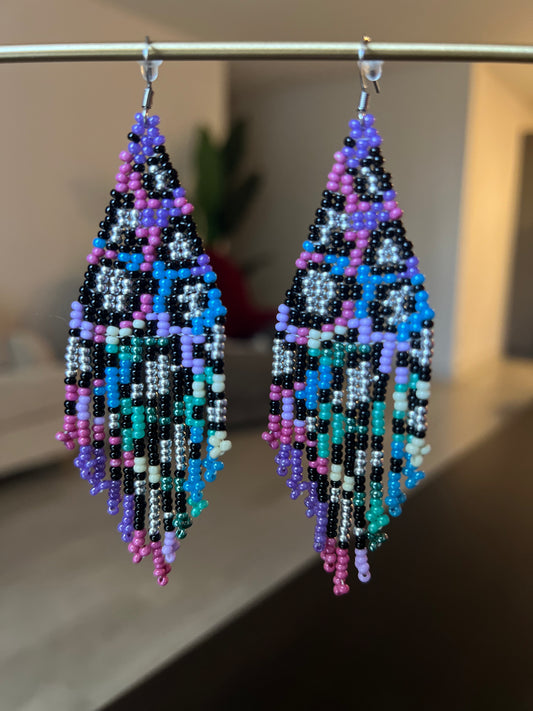 Cheetah Life Seed Bead Earrings